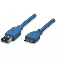 USB kabelis Techly USB-A - mikro B 2 m mėlynasis (ICOC- MUSB3- A-020)