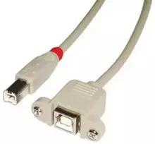 USB Prailginimo Kabelis - Lindy USB 2.0 Type-B M Į F 1 m Šviesiai Pilkas