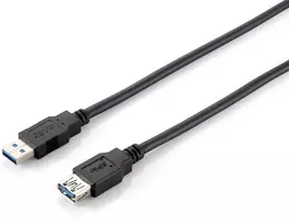 Equip įrengti 128399 ilgintuvą USB3.0 USB-A kištukas su USB-A motele 3,00 m juodas