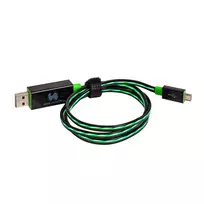 RealPower USB kabelis USB 2.0 USB-A - Micro-B 75 cm LED šviesa
