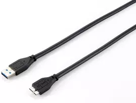 Equip Kabelis USB-A 3.0 -> micro B St/St 1.80m juodas Polybeutel