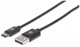 StarTech MANHATTAN USB 2.0, Type-A Male to Type-C Male, 480Mbps, 0,5 m, Juodas, 354912