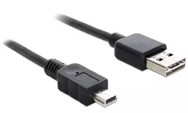 „Delock Cable“ EASY-USB 2.0 tipo A kištukas > USB 2.0 tipo Mini-B kištukas, 3 m juodas