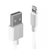 USB Kabelis - LINDY USB tipo A į Lightning Laidas, 480Mbps, 1 m, Baltas