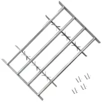 Reguliuojama apsauginė grotelė langams su 4 skersiniais, 700-1050mm
