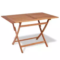 Sulankstomas sodo stalas, 120x70x75cm, tikmedžio med. masyvas