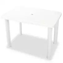 Sodo stalas, baltas, 101x68x72cm, plastikas