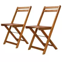Lauko bistro kėdės, 2 vnt., akacijos medienos masyvas
