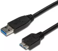 USB kabelis PremiumCord USB-A - mikro B 1 m Juoda (ku3ma1bk)