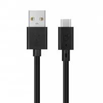 Xqisit kabelis įkrovimui ir duomenims USB-A - USB-C 3.0m juodos spalvos 31298