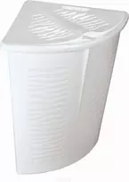Narożny Branq skalbinių krepšys Zebra 45 L, baltas