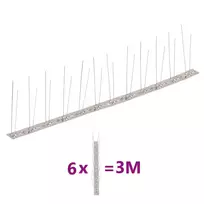Smaigų rinkinys nuo paukščių ir balandžių, 6 vnt., 2 eilės, 3m