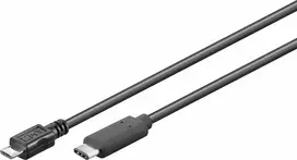 Goobay USB-C – micro-B USB laidas, 0,6 m juodas (JAB-2242227)