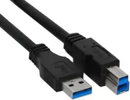 USB kabelis InLine USB-A - USB-B 1,5 m Juodas (35315)