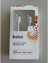 helos USB-C zu Lightning-Kabelis, MFI-zertifiziert, 1,0m, baltas
