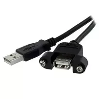 StarTech.com USBPNLAFAM1 USB kabelis 0,3 m 2,0 USB A lydmetalis