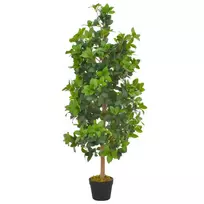 Dirbtinis augalas-lauramedis su vazonu, žalios spalvos, 120cm