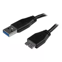 StarTech.com USB3AUB3MS USB kabelis 3 m 3.2 Gen 1 (3.1 Gen 1) USB A Micro-USB B Juoda