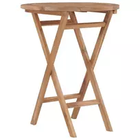 Sulankstomas sodo stalas, 60cm, tikmedžio medienos masyvas