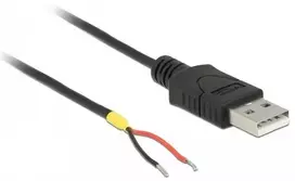 Delock kabelis USB 2.0 tipo A kištukas > 2 x atviri kabelio galai galia 1,5 m Raspberry