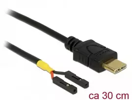 „Delock“ kabelis USB Type-C™ 2.0 kištukas > 2 x kištukinis lizdas, vienos galios 30 cm