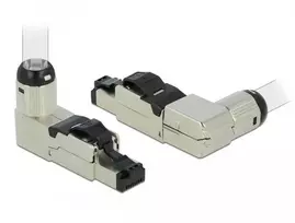 Delock RJ45 kištuko lauko mazgas Cat.6A metalinis kampuotas