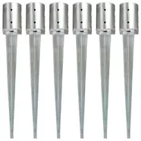 Smeigiami kuoliukai, 6vnt., sidabriniai, 10x76cm, plienas