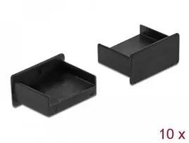 Delock apsauginis gaubtas nuo dulkių A tipo USB lizdui be rankenos 10 vienetų juodos spalvos