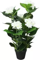 Dirbtinė hortenzija su vazonu, 60 cm, balta