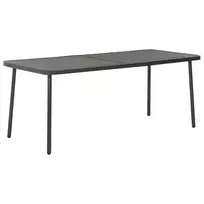 Sodo stalas, tamsiai pilkos spalvos, 180x83x72cm, plienas