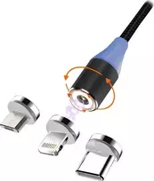 USB kabelis Msonic USB-A - Žaibas 1 m Juodas (MLU657)