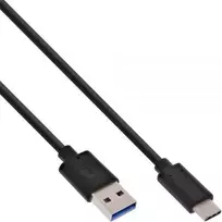 Inline USB 3.2 Gen.2 kabelis, C tipo į A tipo kištuką/kištuką, juodas - 0.5m