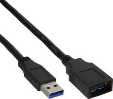 USB kabelis InLine USB-A - USB-B 1,5 m Juodas (35615)