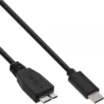 Kabelis USB InLine USB-C - micro-B 0,5 m juodas (35726)