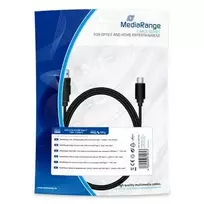Kabelis USB MediaRange USB-A - USB-C 1.8 m Juodas (MRCS182)