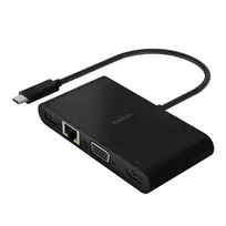 Belkin USB-C į Gigabit-Ethern. HDMI/VGA/USB-A adapteris, 100W PD