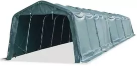 Nuimama palapinė gyvuliams, žalia, 3,3x16m, PVC, 550g/m²