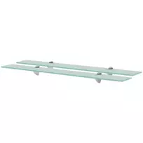 Pakabinamos lentynos, 2vnt., 80x10cm, stiklas, 8mm (243759x2)