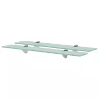 Pakabinamos lentynos, 2vnt., 60x20cm, stiklas, 8mm (243781x2)