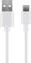 USB laidas MicroConnect USB-A - USB-C 2 m Balta (USB3.1CCHAR2W)