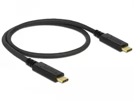 Delock USB 3.1 Gen 2 (10Gbps) C tipo iki C tipo 0,5 m 3 A E-žymeklis