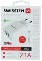 Swissten įkroviklis 2x USB-A 2.1 A (52451)