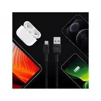 Green Cell Žalias Cell GREENCELL laidas GC PowerStream USB-A – Lightning 200cm Apple 2.4A