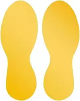 Durable Patvarus grindų žymėjimas „Pėdoms“ 90 mm x 240 mm x 0,2 mm nuimamas geltonas 5 poros
