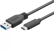 USB kabelis MicroConnect USB-A - USB-C 1 m Juodas (USB3.2CA1)