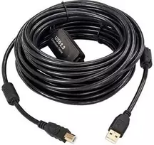 USB kabelis MicroConnect USB-A - USB-B 10 m Juodas (USBAB10B- ACTIVE)