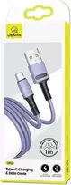 USAMS Kabelis U52 USB-C 2A Fast Charge 1m purpurowy/violetinė SJ436USB04 (US-SJ436)
