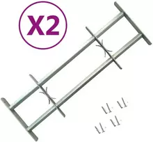 Reguliuojamos apsauginės grotelės langams, 2vnt., 1000-1500mm