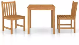 Lauko baldų komplektas Sodo valgomojo baldų komplektas, 3 dalių, tikmedžio masyvas