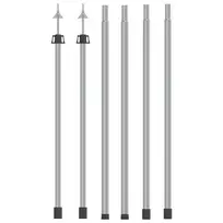 Teleskopiniai brezento strypai, 2vnt., 102-260cm, aliuminis